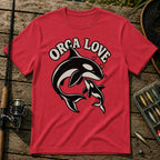Orca Love T-Shirt in Red