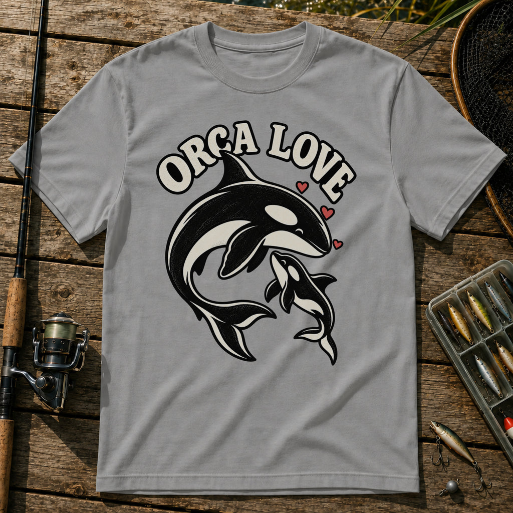Orca Love T-Shirt in Grey