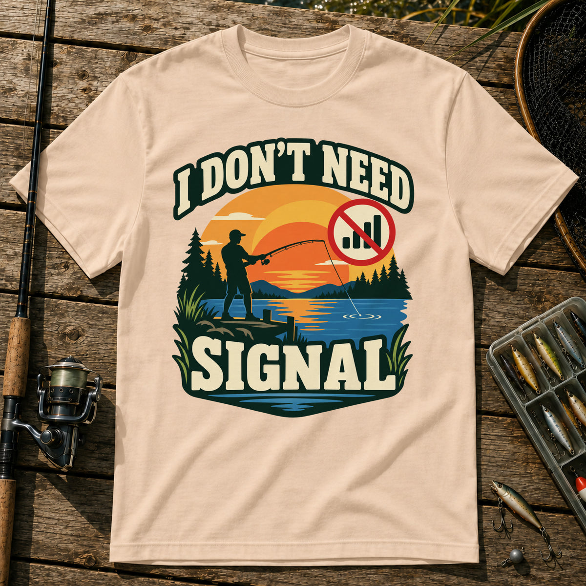 No Signal T-Shirt in Cream