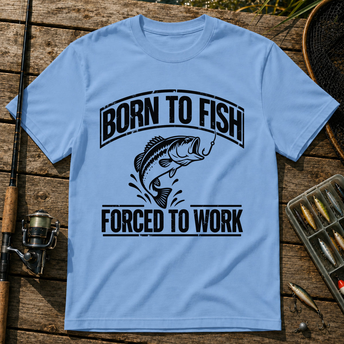 Born To Fish T-Shirt in Blue