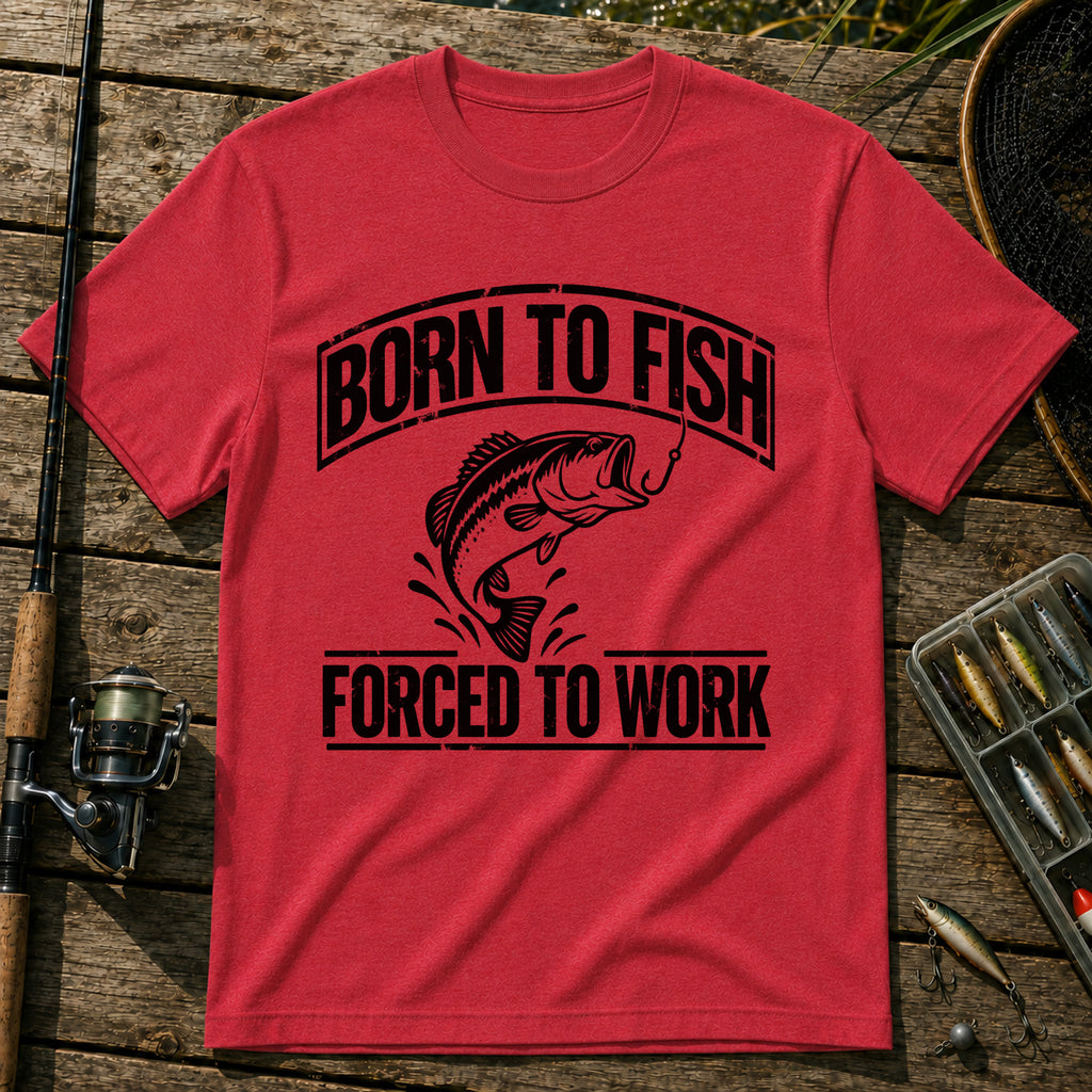 Born To Fish T-Shirt in Red