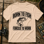 Born To Fish T-Shirt in Cream