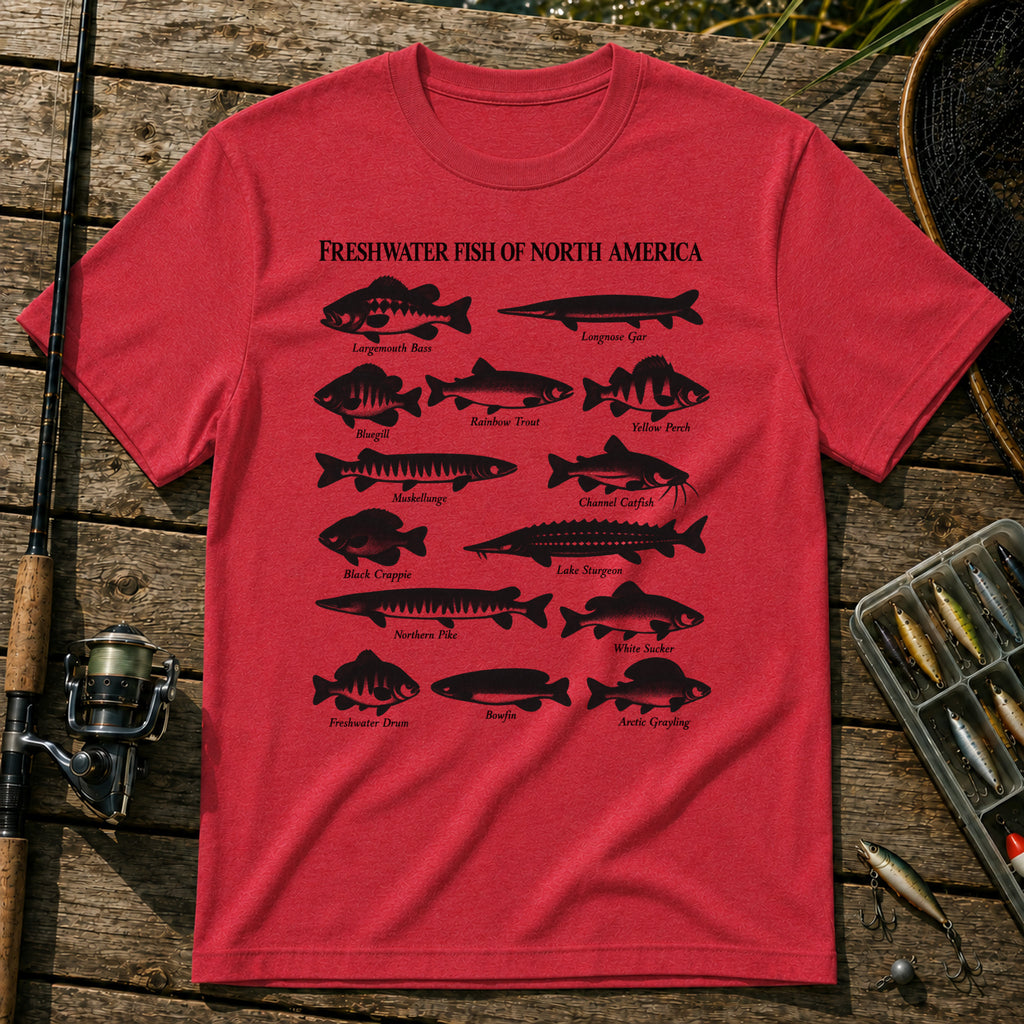 Fish Of USA T-Shirt in Red
