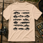 Fish Of USA T-Shirt in Cream