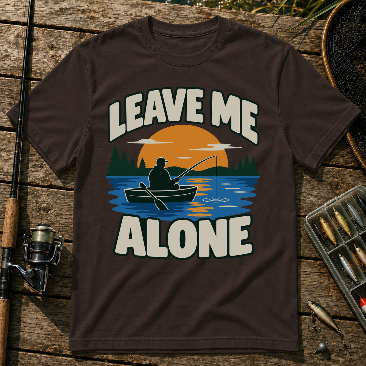 Fisher Leave Alone T-Shirt in Brown