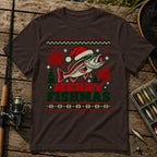 Merry Fishmas T-Shirt in Brown