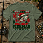Merry Fishmas T-Shirt in Military
