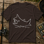 Shark Eats T-Shirt in Brown