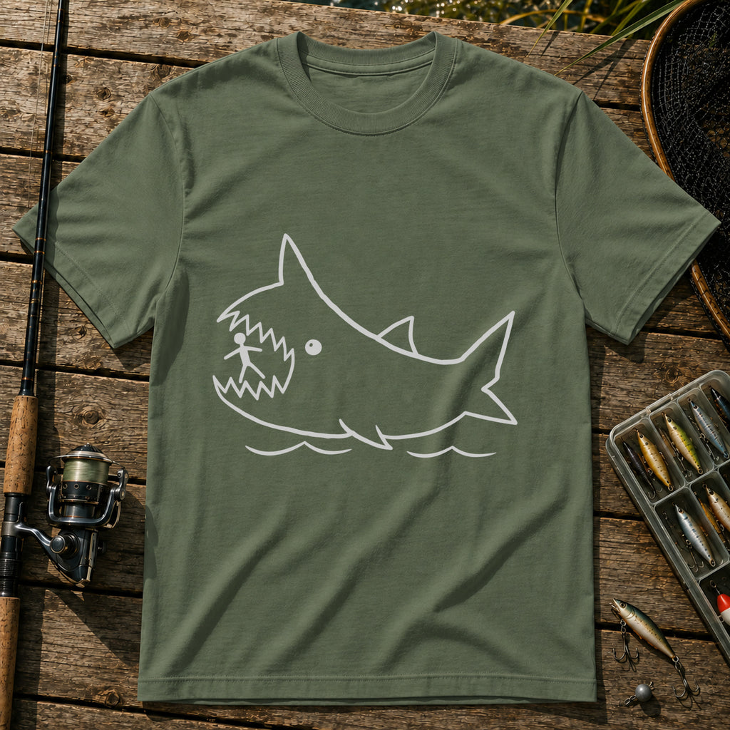 Shark Eats T-Shirt in Military