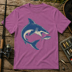Shark And Fish T-Shirt in Berry