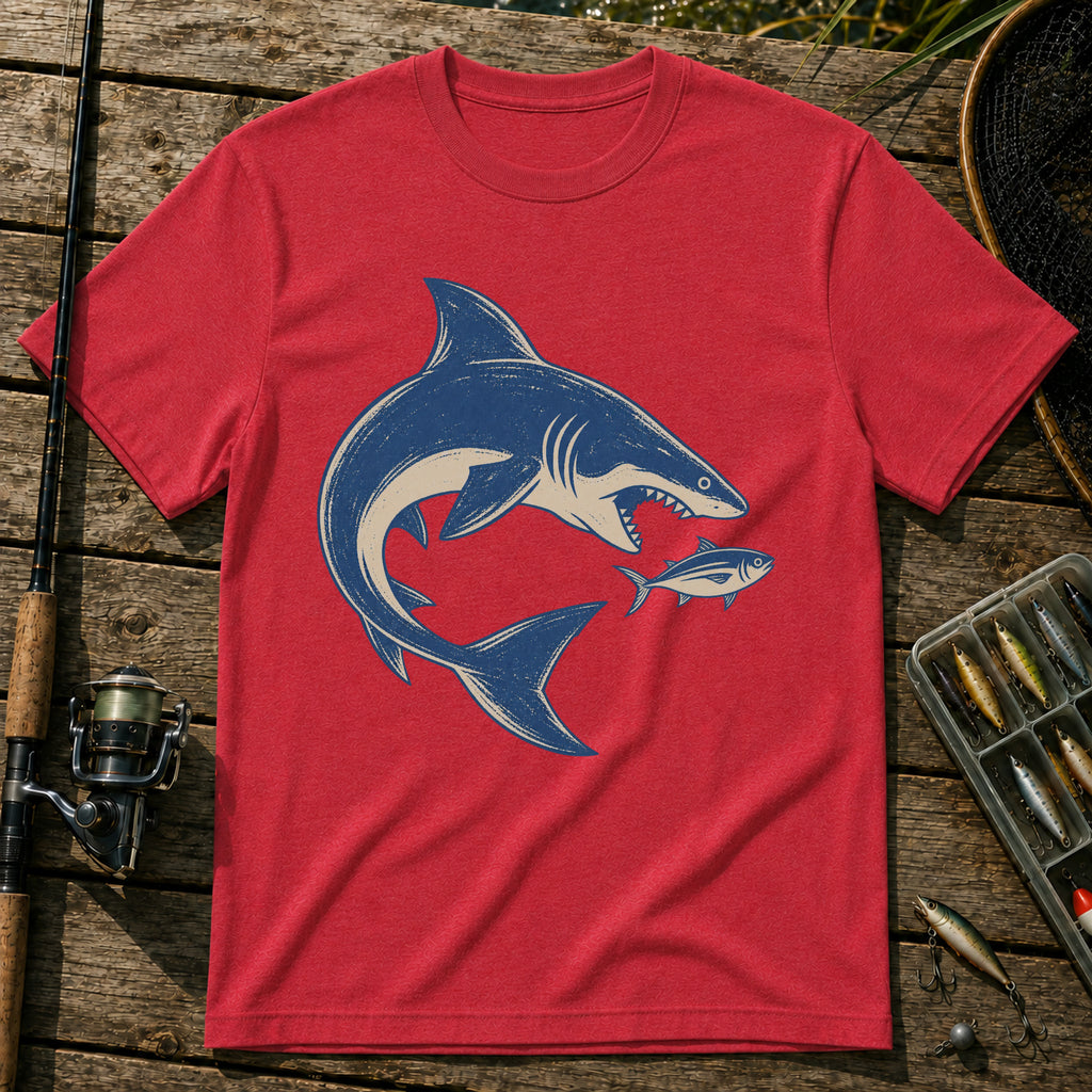 Shark And Fish T-Shirt in Red