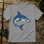 Shark And Fish T-Shirt in Grey