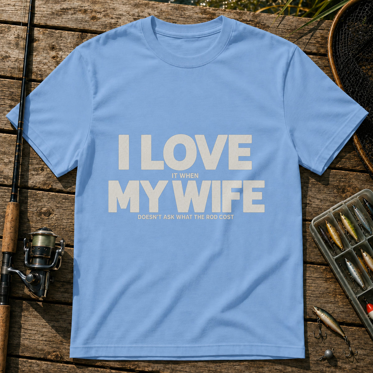 Dosn't Ask T-Shirt in Blue