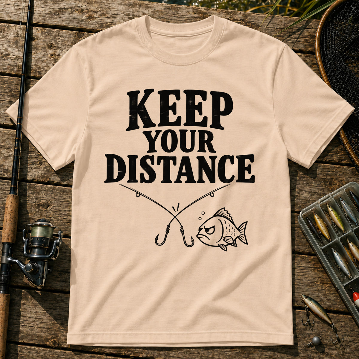 Keep Distance T-Shirt in Cream