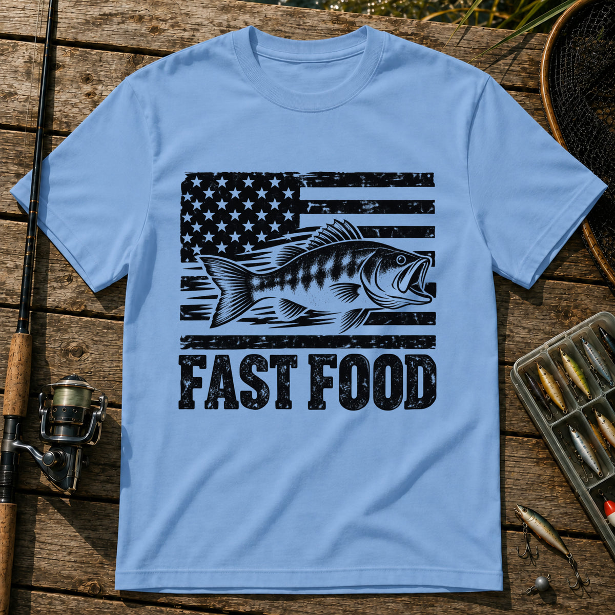 Fast Food US T-Shirt in Blue