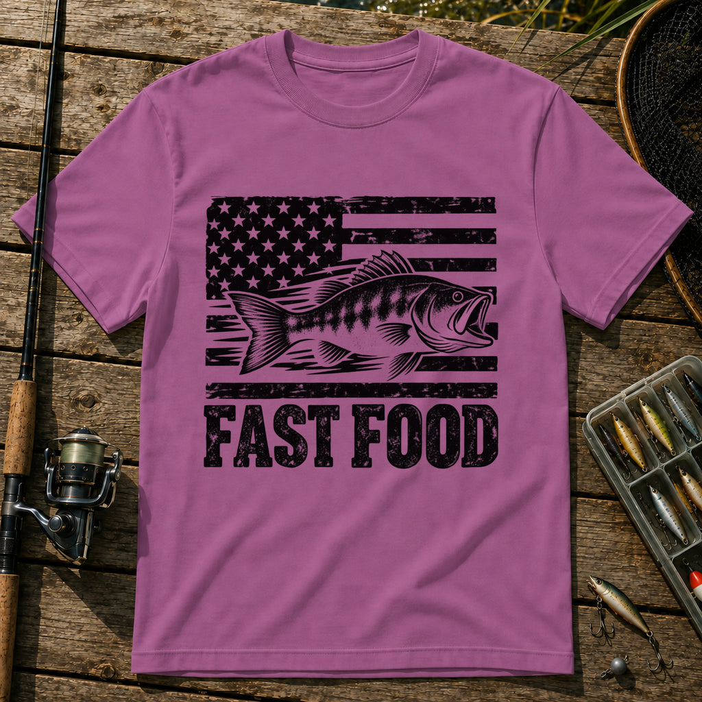 Fast Food US T-Shirt in Berry