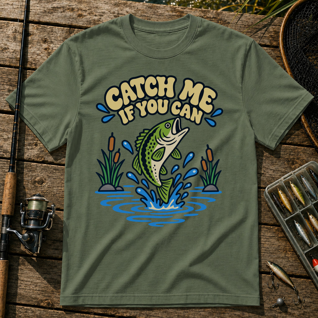 Catch Me T-Shirt in Military