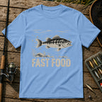 Fast Food Fish T-Shirt in Blue