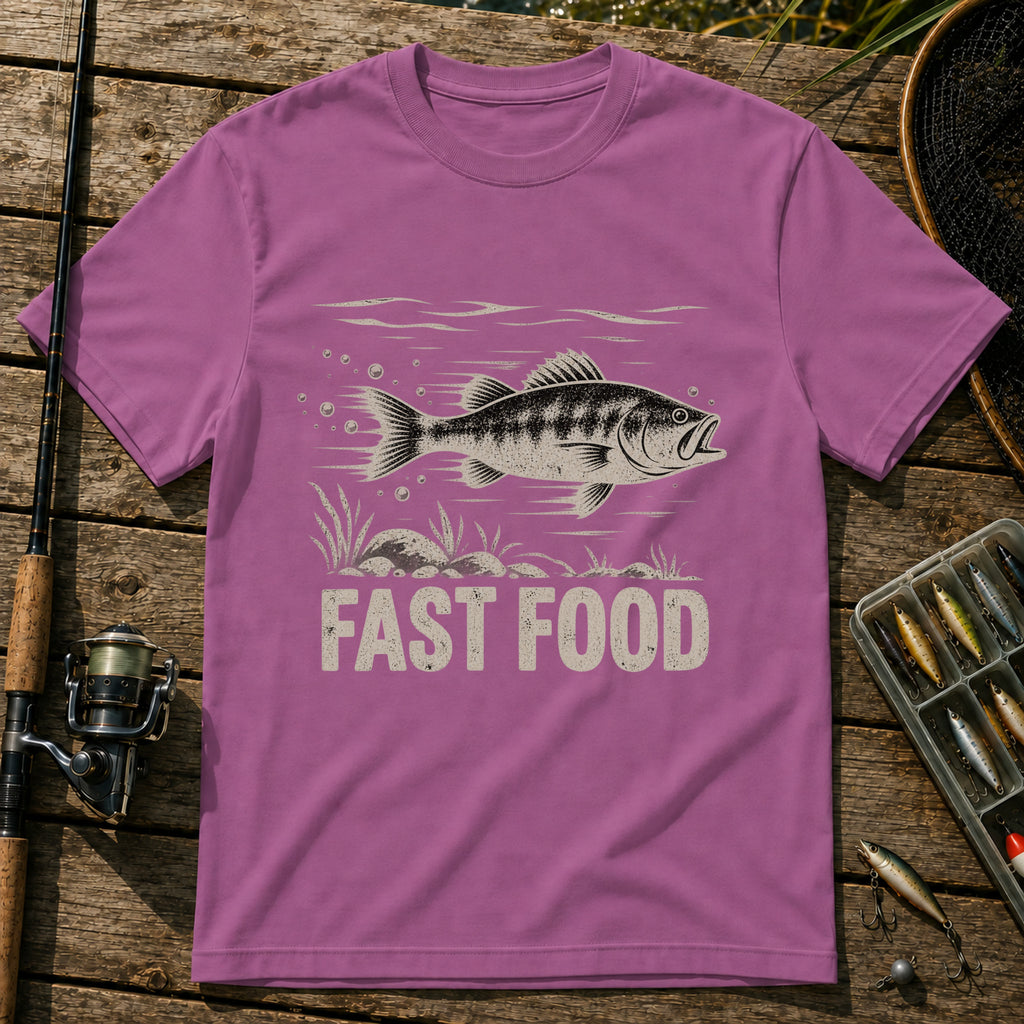Fast Food Fish T-Shirt in Berry
