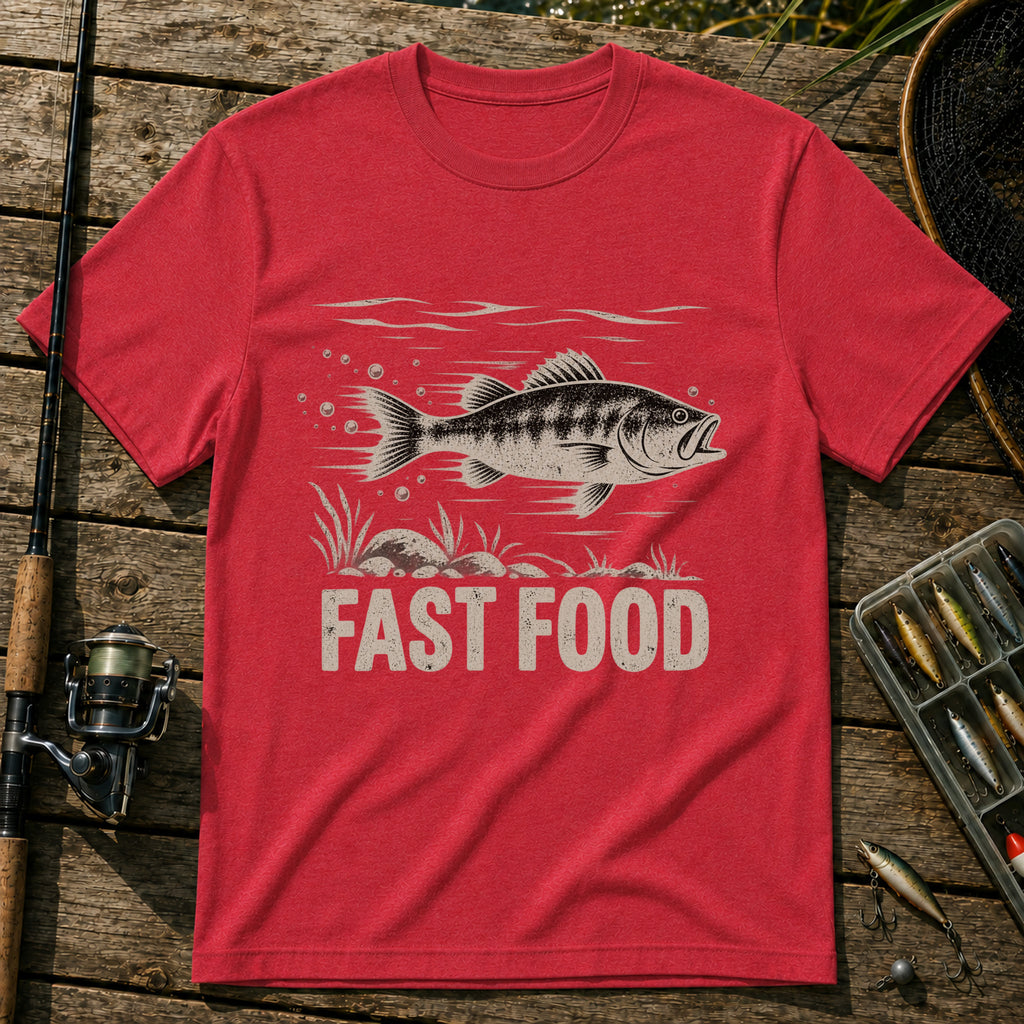 Fast Food Fish T-Shirt in Red
