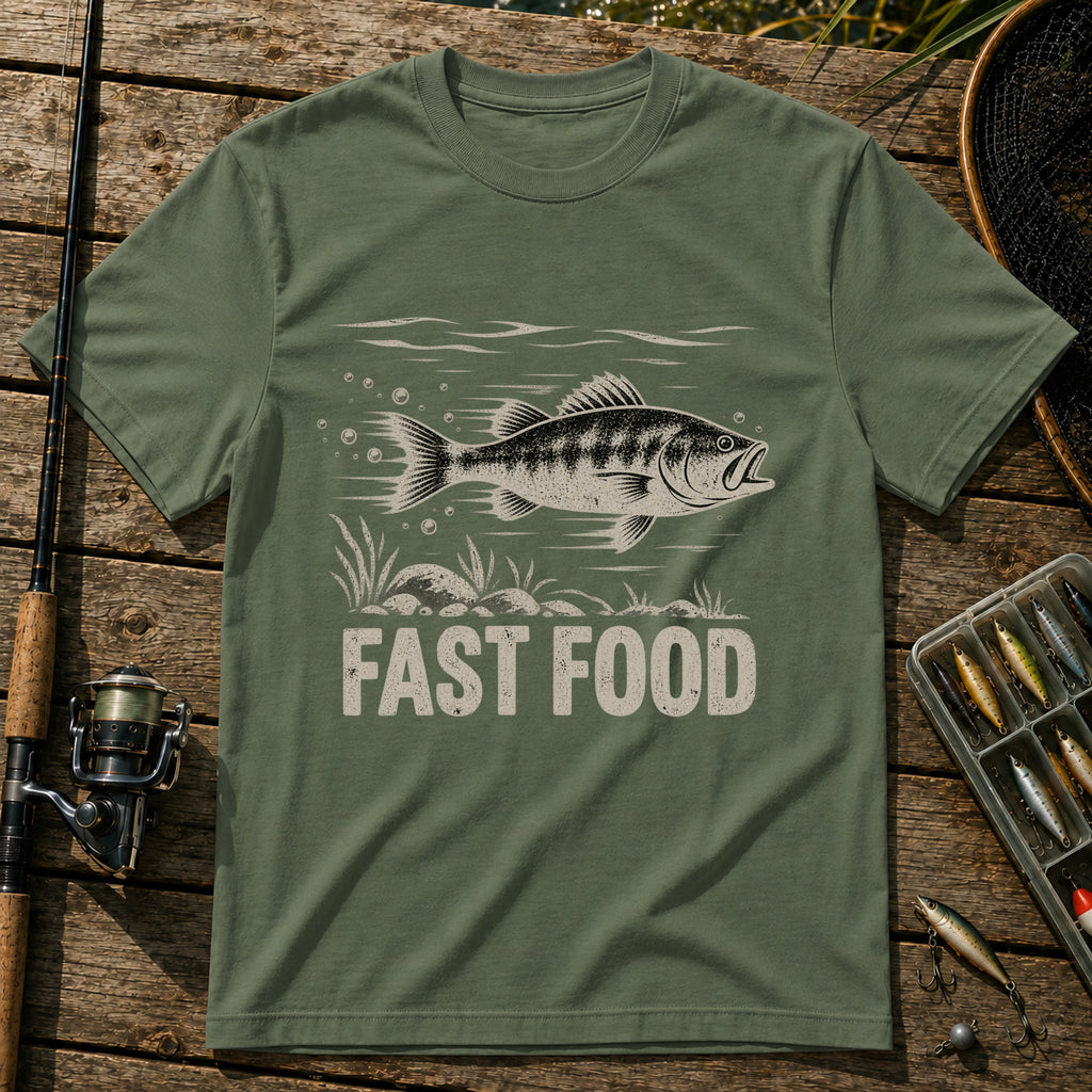 Fast Food Fish T-Shirt in Military