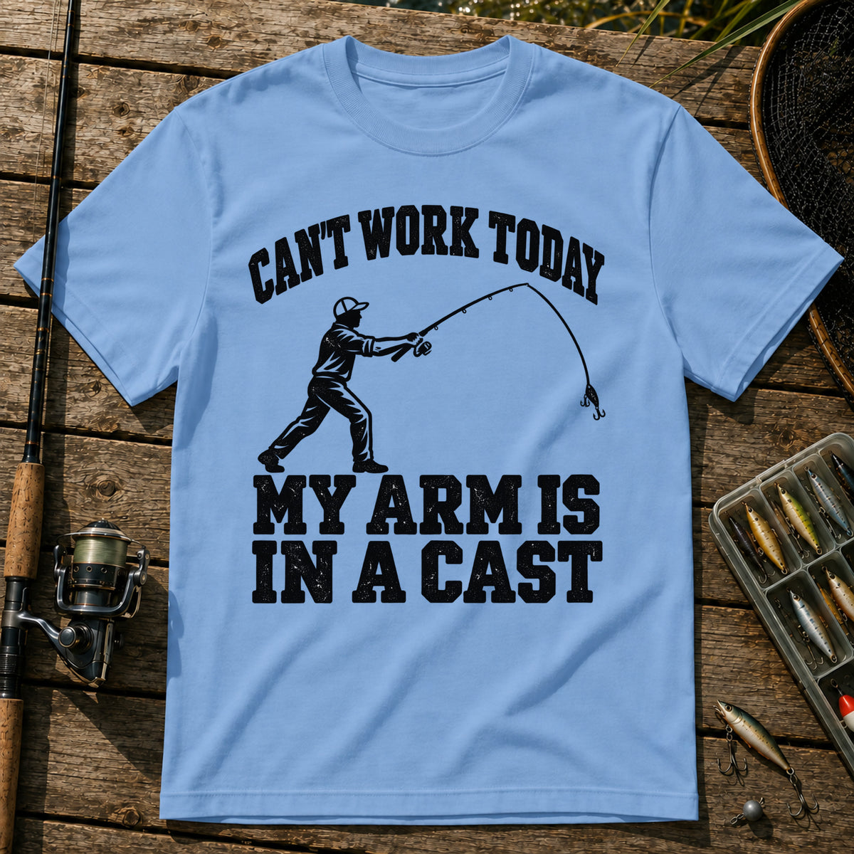 In A Cast T-Shirt in Blue