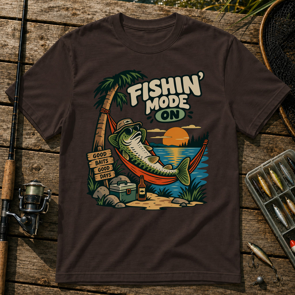 Fishing Mode T-Shirt in Brown