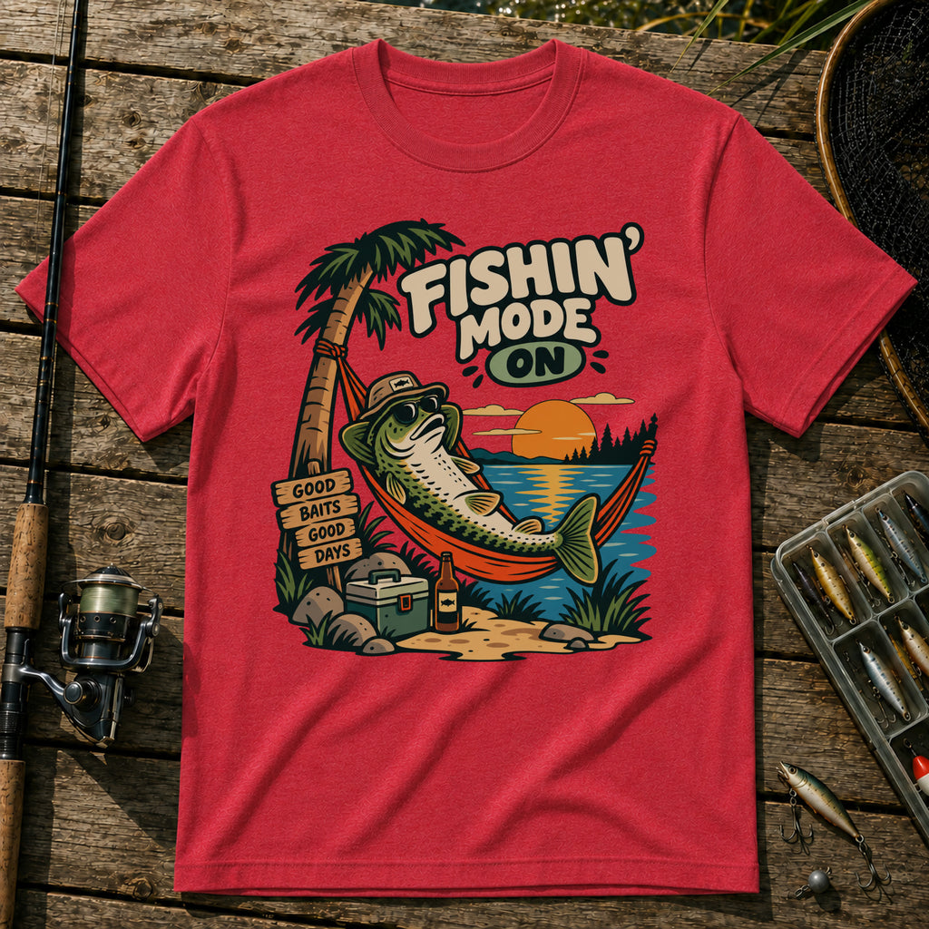 Fishing Mode T-Shirt in Red
