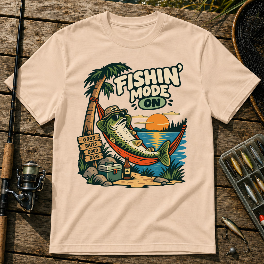 Fishing Mode T-Shirt in Cream
