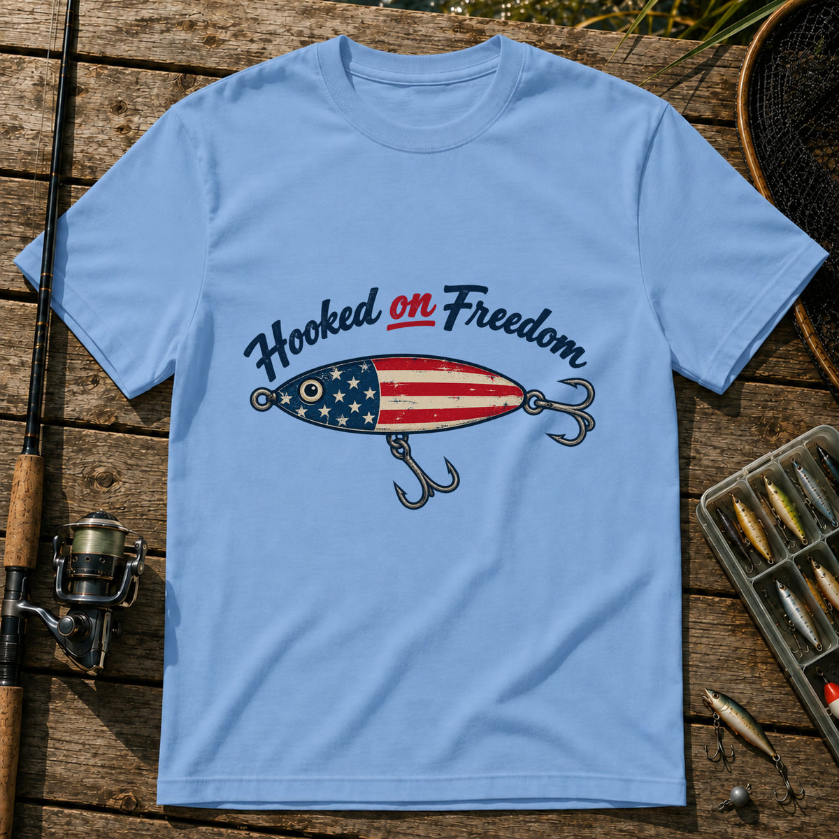 Hooked Freedom T-Shirt in Blue