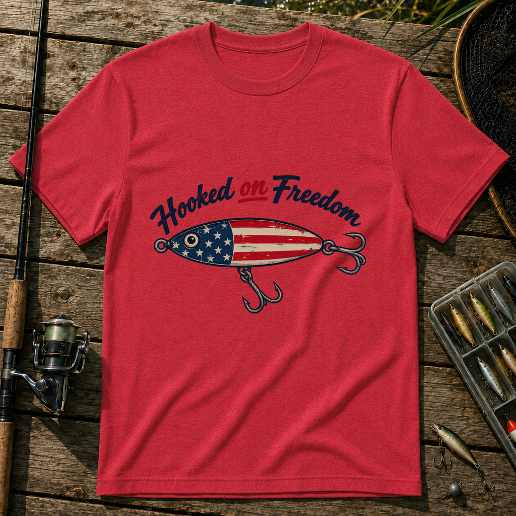 Hooked Freedom T-Shirt in Red