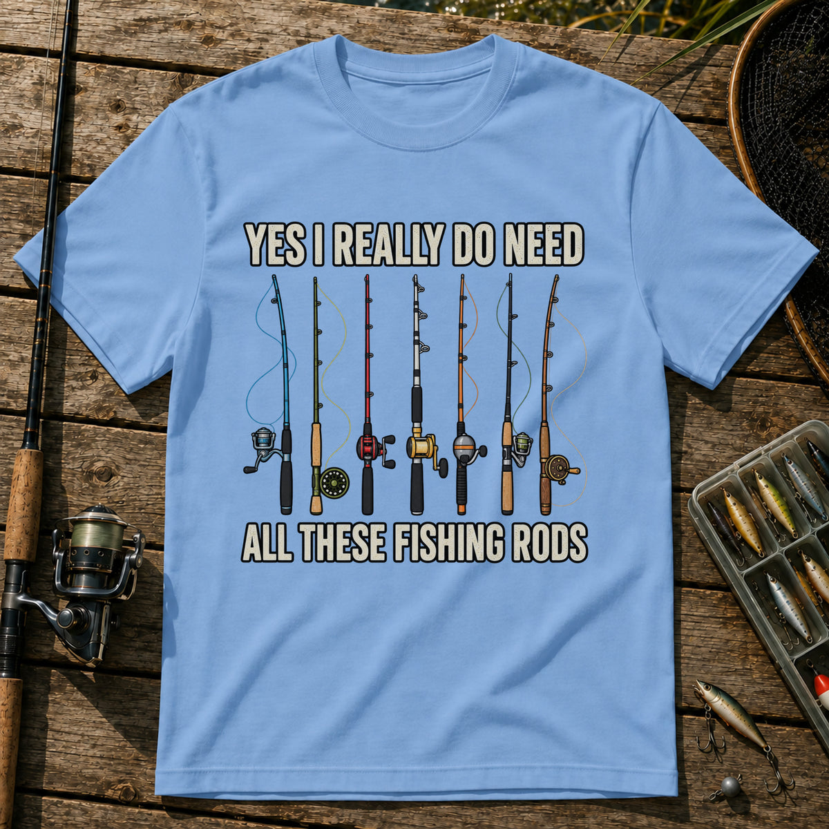 All Rods T-Shirt in Blue