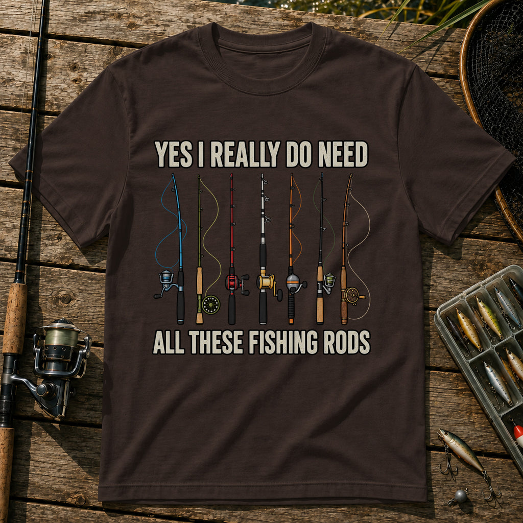 All Rods T-Shirt in Brown
