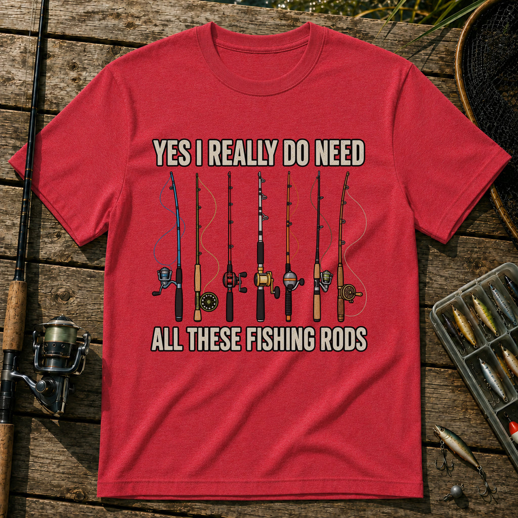 All Rods T-Shirt in Red