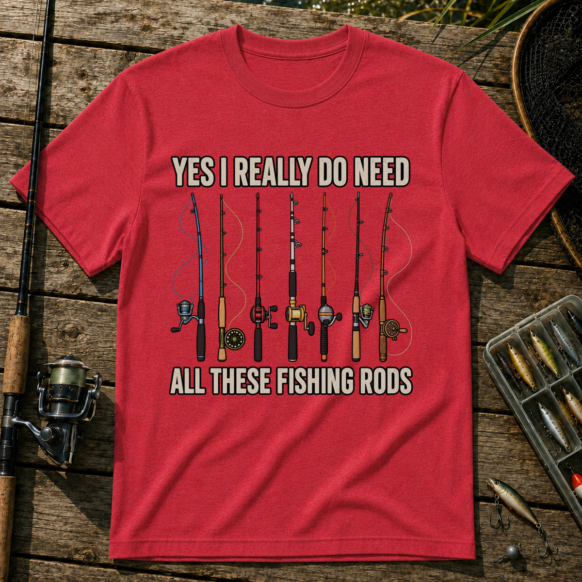All Rods T-Shirt in Red