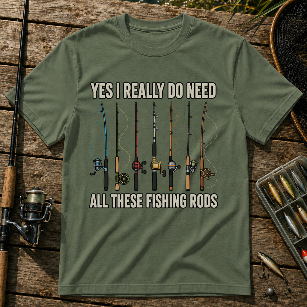 All Rods T-Shirt in Military