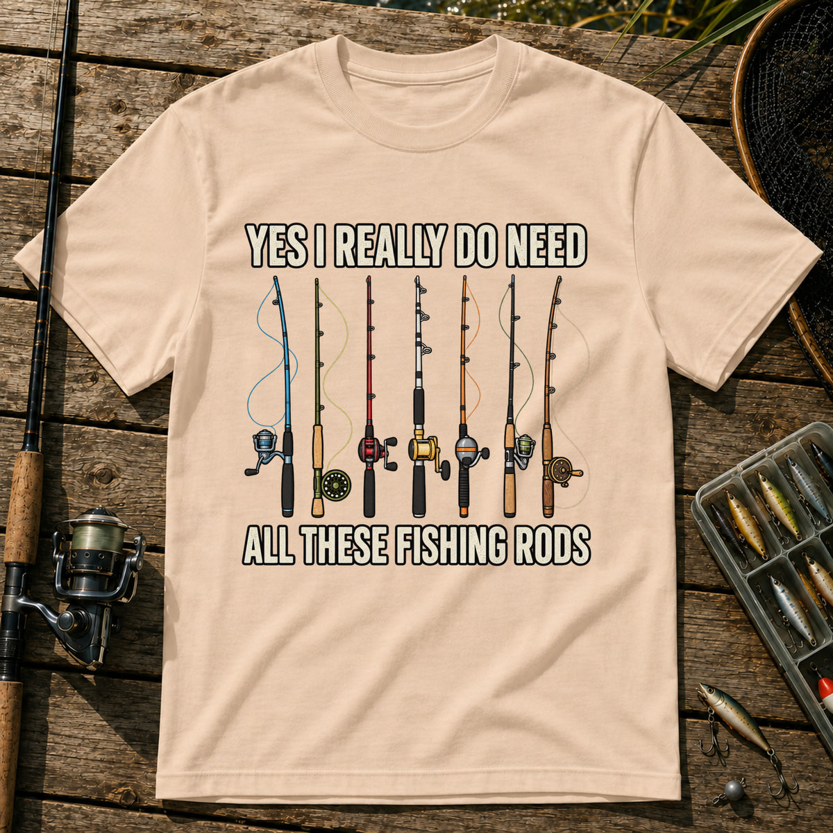 All Rods T-Shirt in Cream