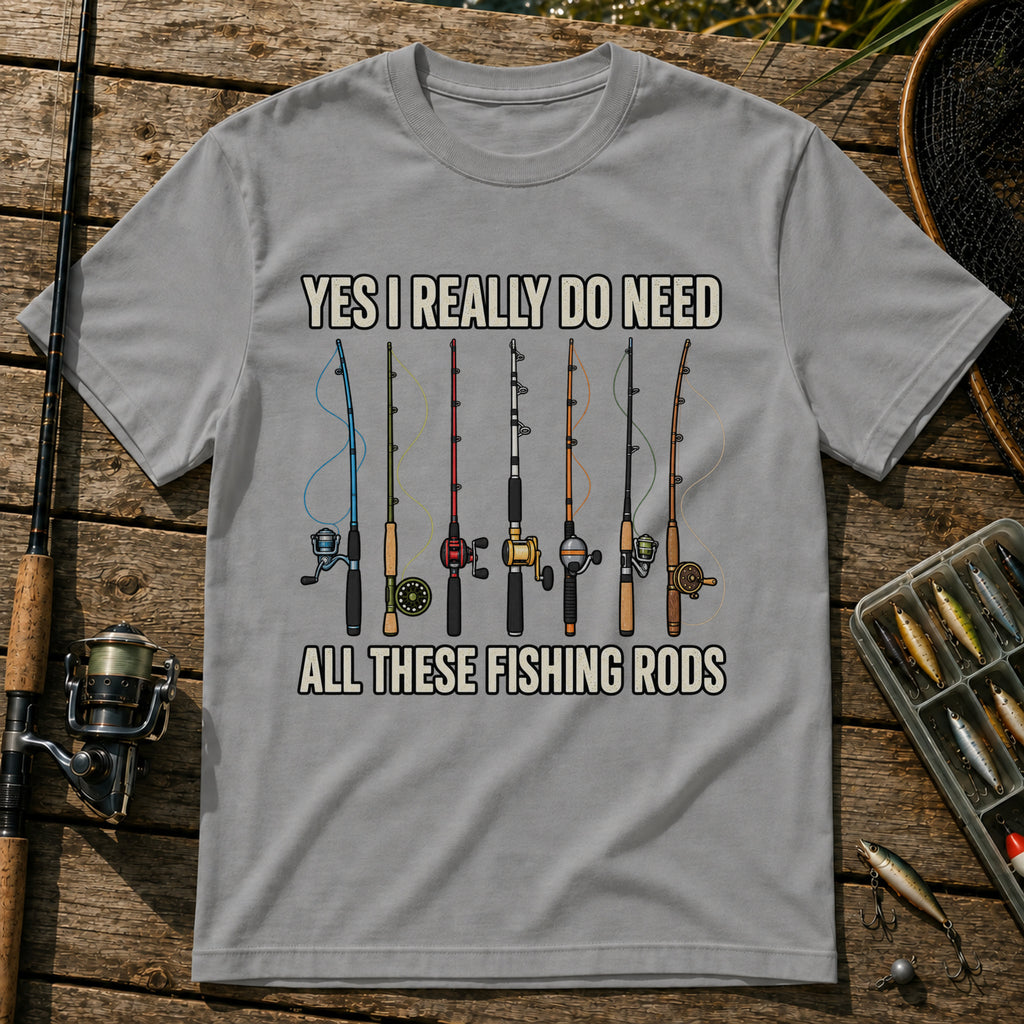 All Rods T-Shirt in Grey
