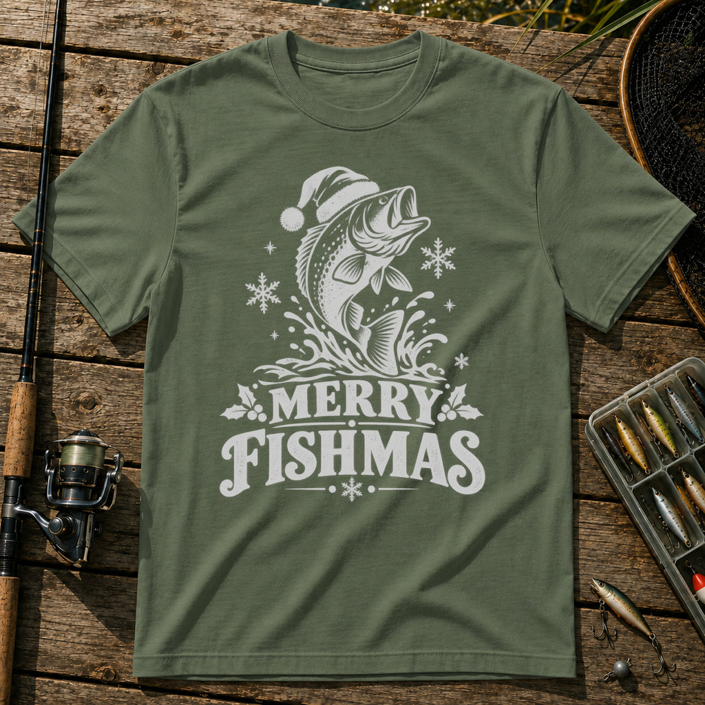 Fishmas T-Shirt in Military