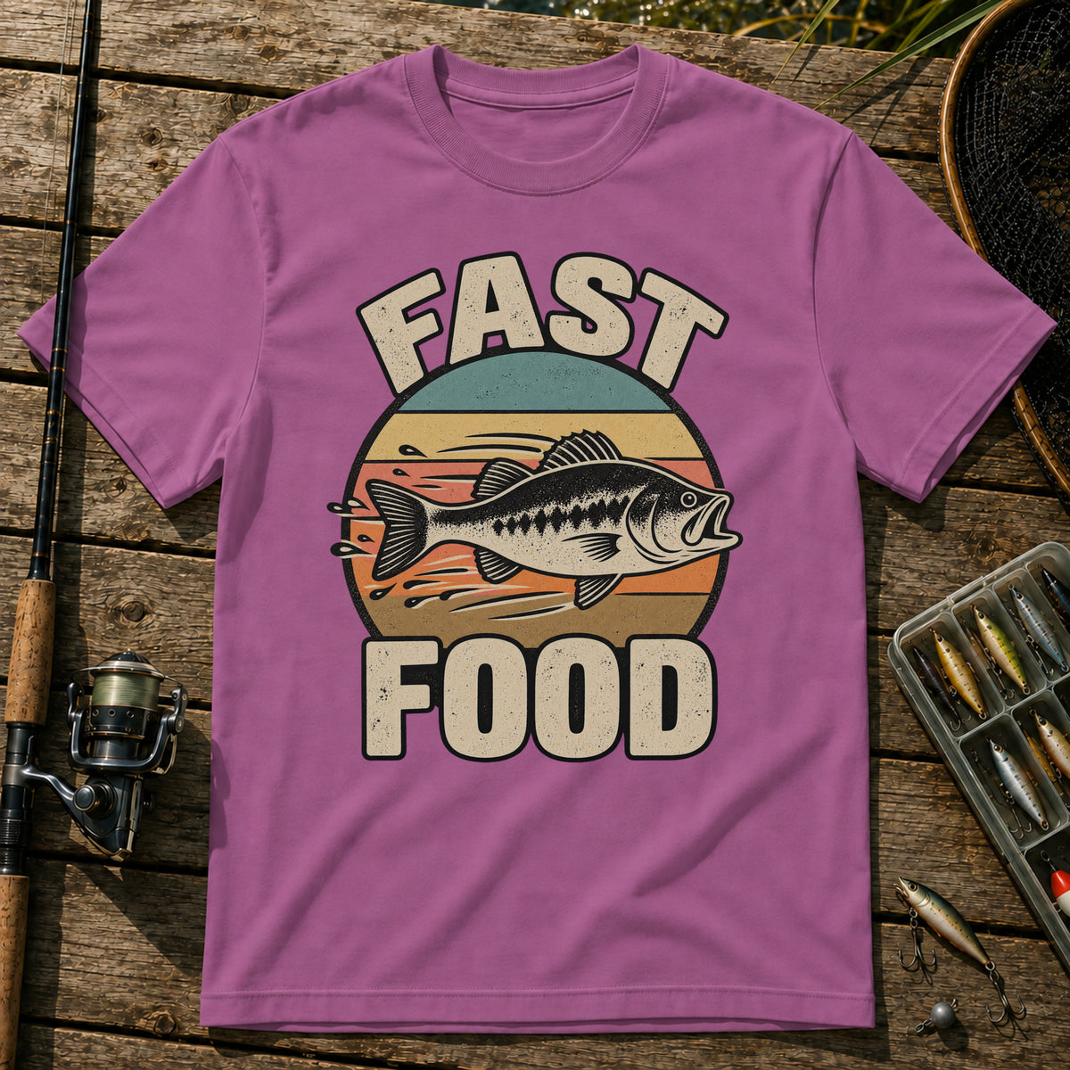Fast Food T-Shirt in Berry