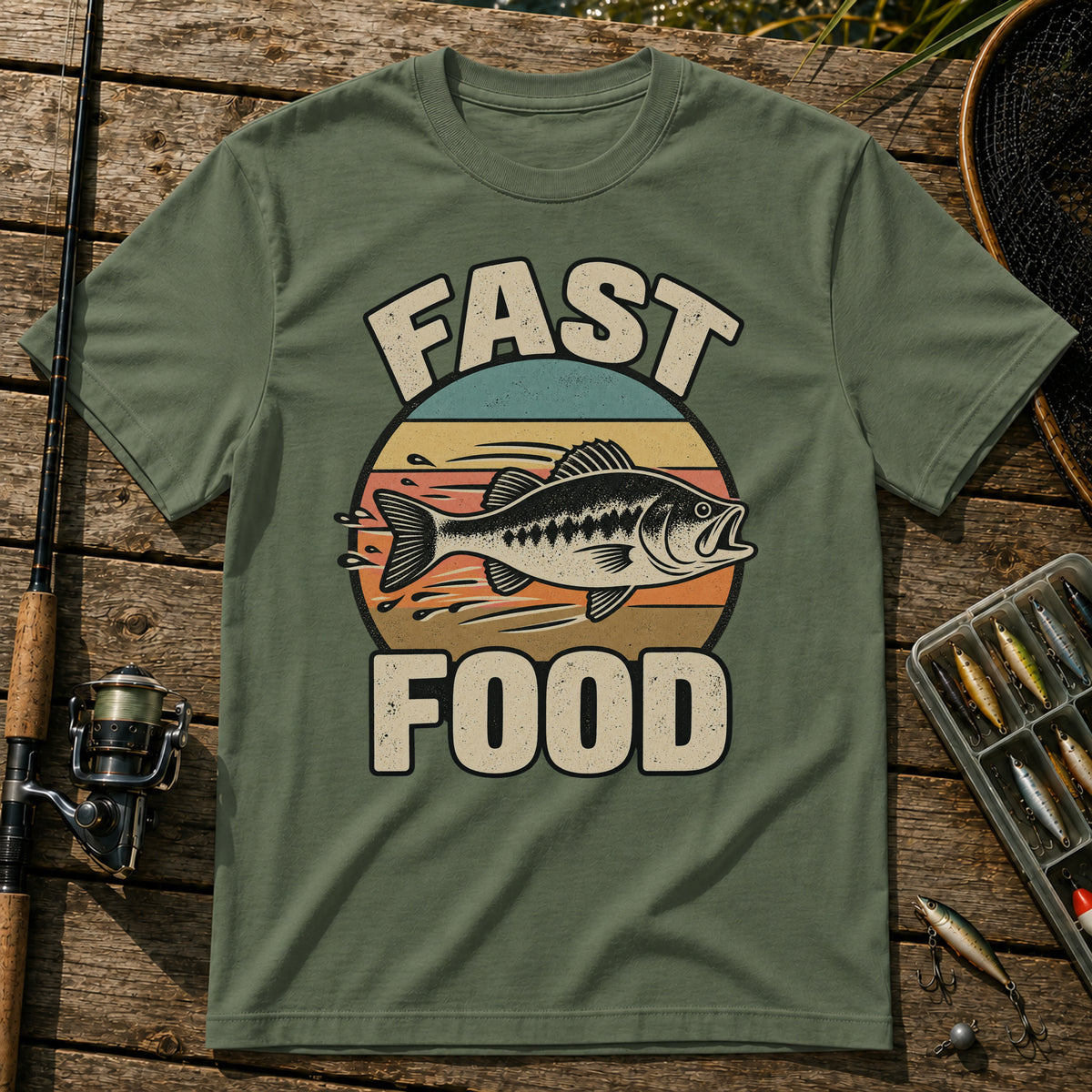 Fast Food T-Shirt in Military