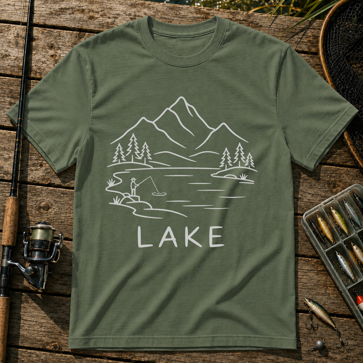 Lake T-Shirt in Military