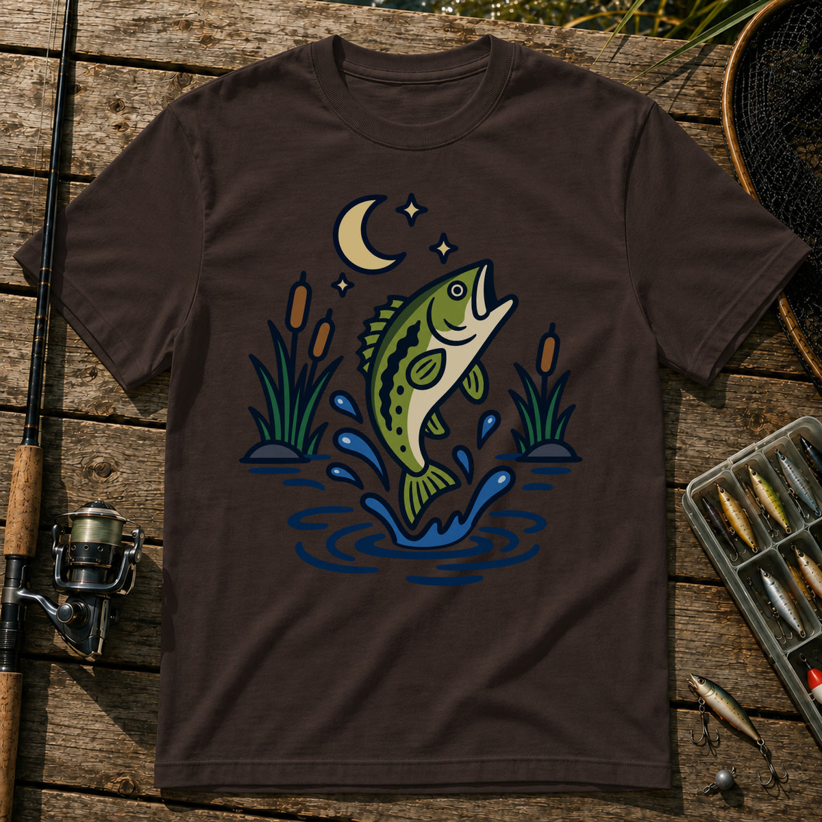 Night Jump T-Shirt in Brown