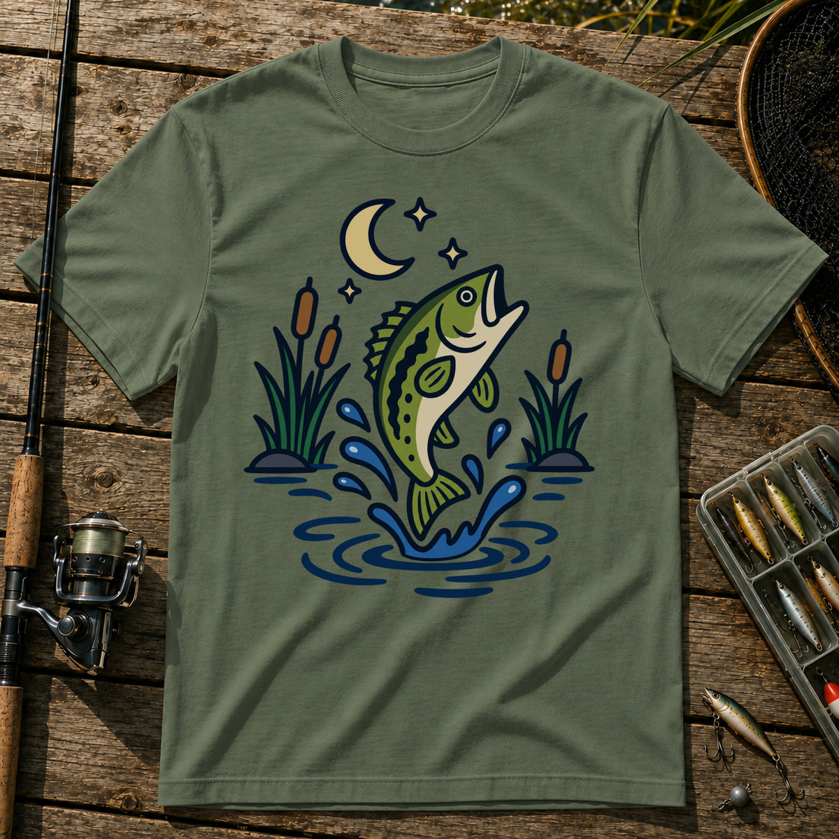 Night Jump T-Shirt in Military