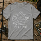 Fishing Landscape T-Shirt in Grey