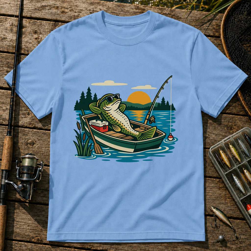 Vibing On Boat T-Shirt in Blue