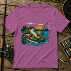Vibing On Boat T-Shirt in Berry