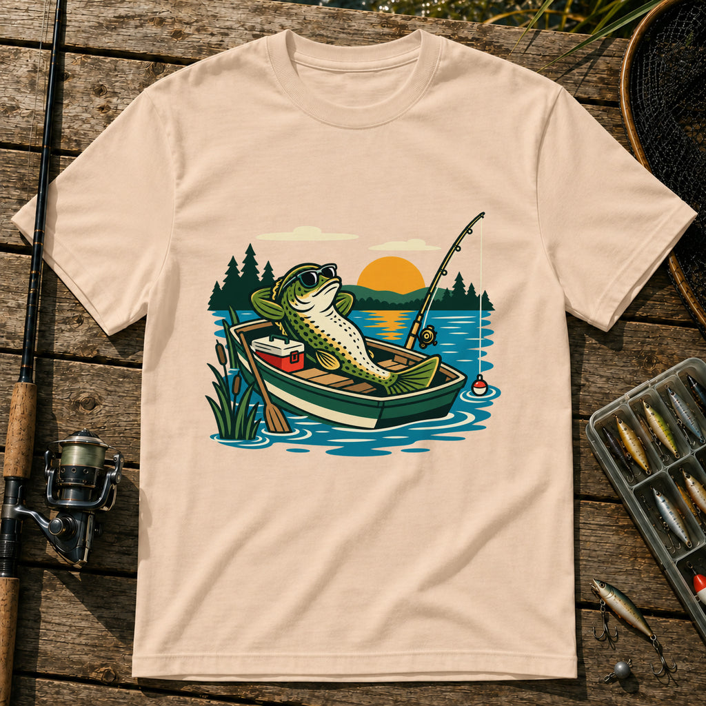 Vibing On Boat T-Shirt in Cream