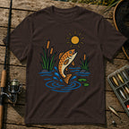 Jumping Fish T-Shirt in Brown