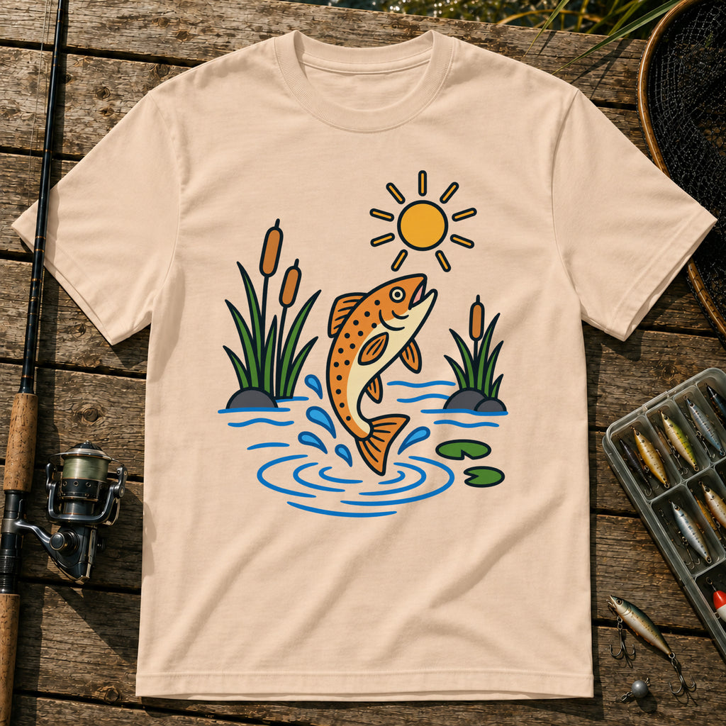 Jumping Fish T-Shirt in Cream